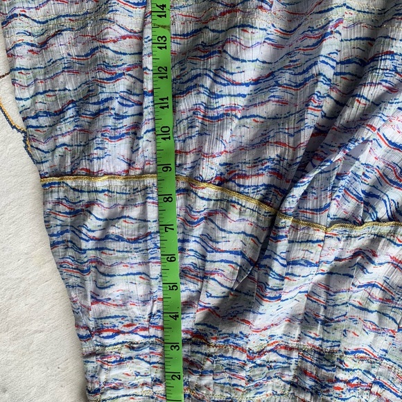 FREE PEOPLE Vintage Mini Skirt with Gold Embroidery  US Womens Size S EUC - Picture 3 of 6